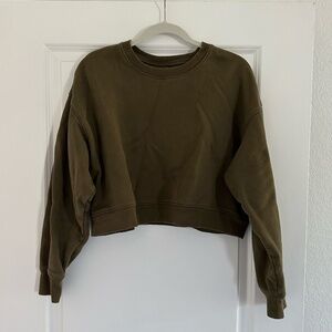 Girlfriend Collective Forest Cropped Sweatshirt L